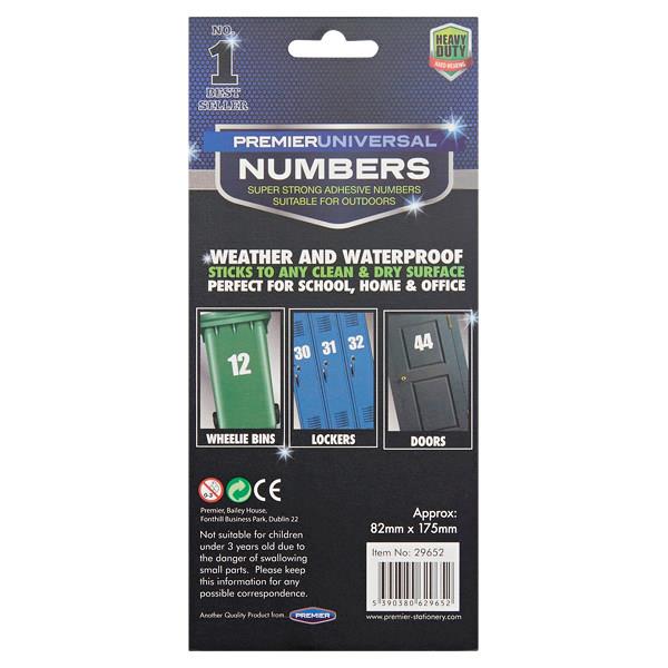 PREMIER UNIVERSAL 82x175mm ADHESIVE NUMBER - 9