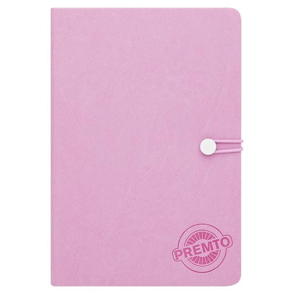 PREMTO PASTEL A5 192pg HARDCOVER PU NOTEBOOK W/ELASTIC - WILD ORCHID
