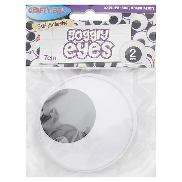 * CRAFTY BITZ PKT.2 GOGGLY EYES - 7cm