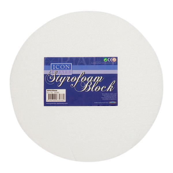 * ICON CRAFT STYROFOAM ROUND BLOCK