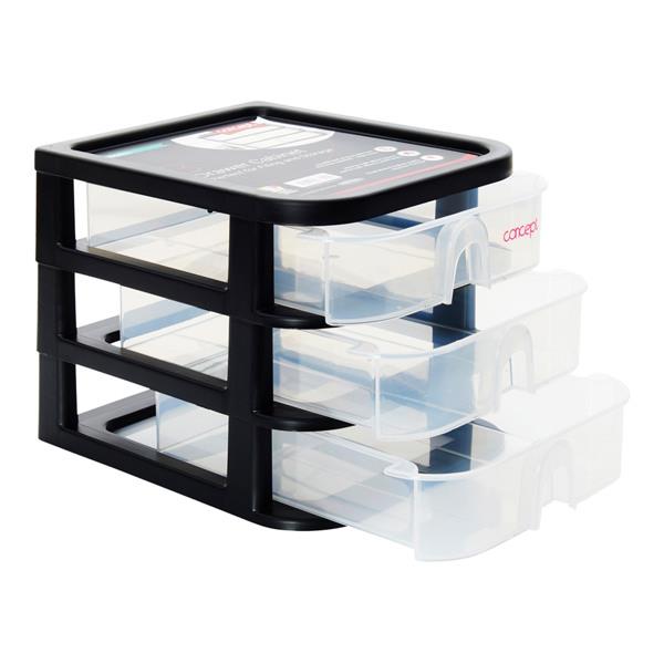 * CONCEPT 3 DRAWER CABINET 21.2x17.3x16.7cm
