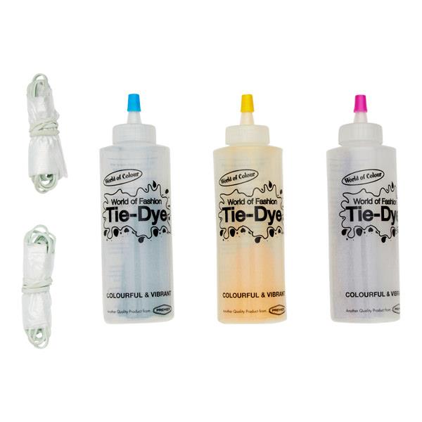 WORLD OF COLOUR TIE-DYE KIT - FUSCHIA/YELLOW/TURQUOISE