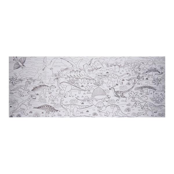 * WORLD OF COLOUR JUMBO 40cm x 1m COLOURING-IN POSTER - DINOSAURS