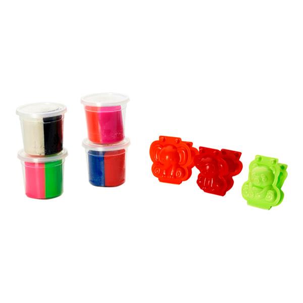 WORLD OF COLOUR TRI-POTS DOUGH & MOULDS SET