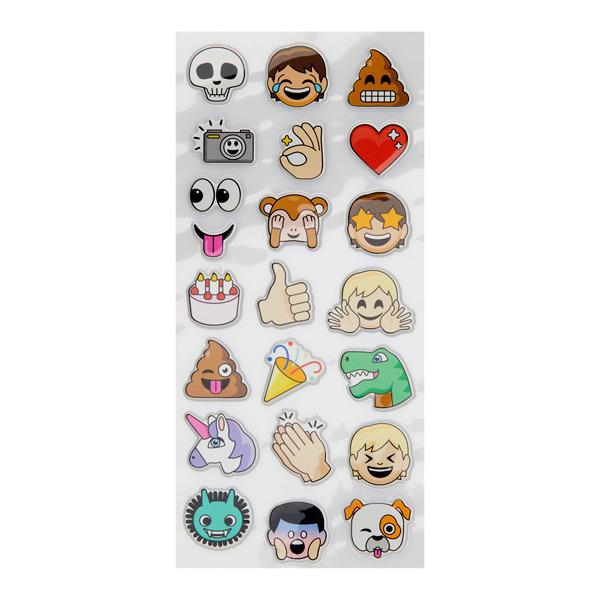EMOTIONERY CARD 22 PUFFY STICKERS - EMOJI