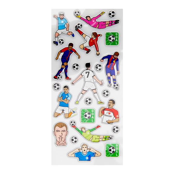 EMOTIONERY CARD 23 PUFFY STICKERS - FOOTBALL