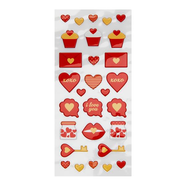 EMOTIONERY CARD 29 PUFFY STICKERS - LOVE