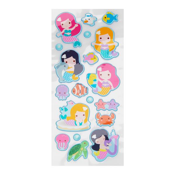 EMOTIONERY CARD 19 PUFFY STICKERS - MERMAID