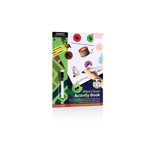 ORMOND A4 14PG WIPE CLEAN ACTIVITY BOOK  - PHONICS