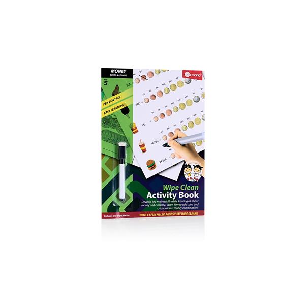 ORMOND A4 14PG WIPE CLEAN ACTIVITY BOOK -  MONEY