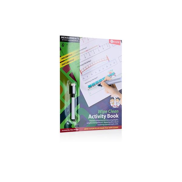 ORMOND A4 14PG WIPE CLEAN ACTIVITY BOOK - MEASUREMENTS