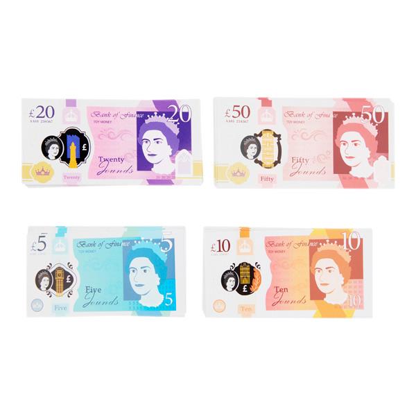 CLEVER KIDZ PKT.80 PAPER STERLING MONEY SET
