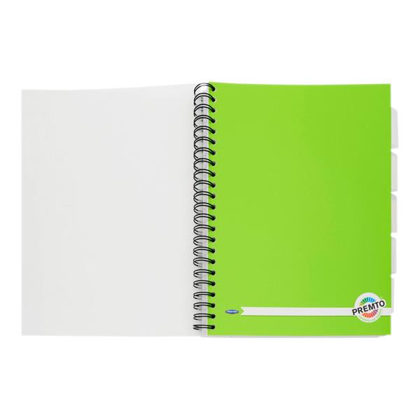 * PREMTO A4 250PG PP 5 SUBJECT PROJECT BOOK - CATERPILLAR GREEN