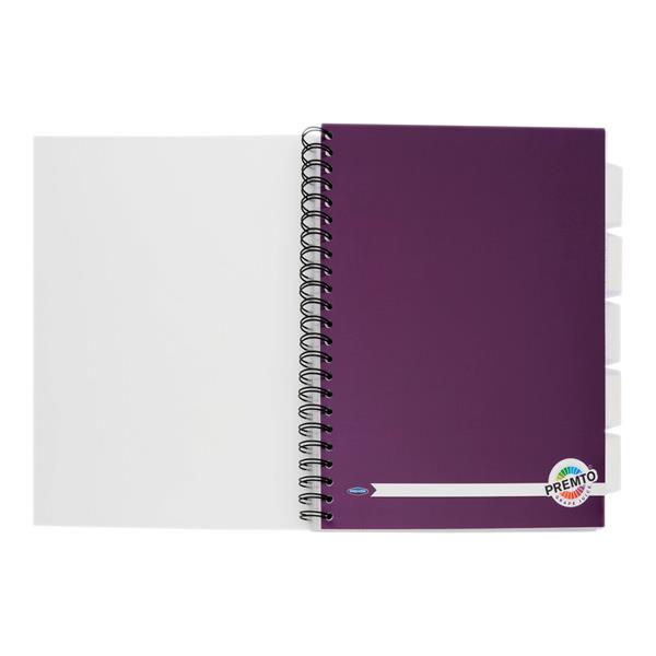 * PREMTO A4 250PG PP 5 SUBJECT PROJECT BOOK - GRAPE JUICE