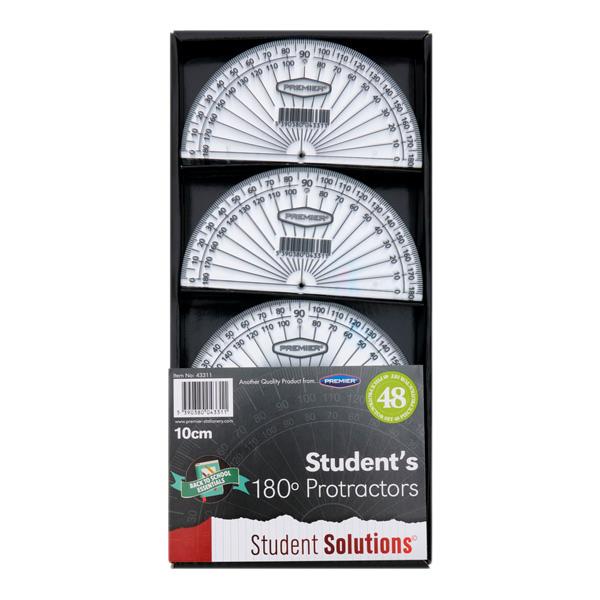 ORMOND 180* TRANSPARENT PROTRACTOR 10cm
