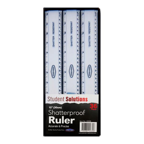 ORMOND 12"/30cm SHATTERPROOF RULER CDU