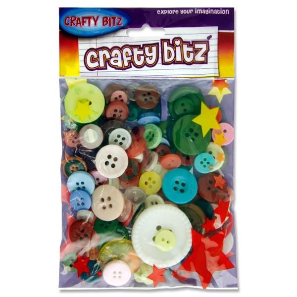 CRAFTY BITZ ASST CRAFT BUTTONS