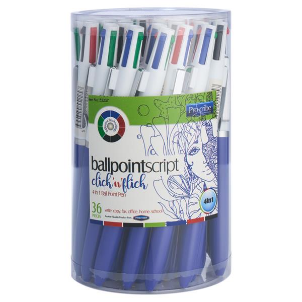 PROSCRIBE 4-in-1 BALLPOINT PEN CDU