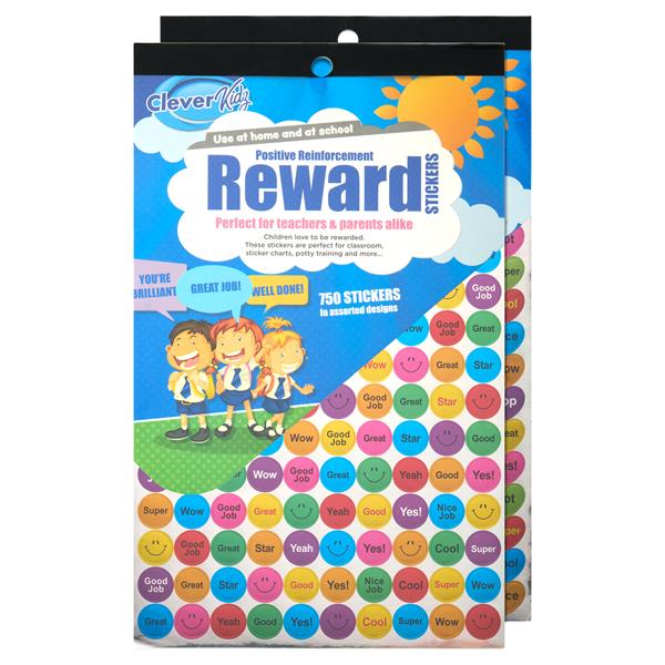 CLEVER KIDZ 750+ REWARD STICKERS 2 ASST.