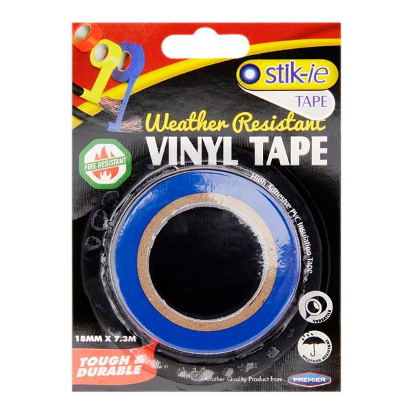 STIK-IE 18mm x 8yds VINYL TAPE CARDED 6 ASST