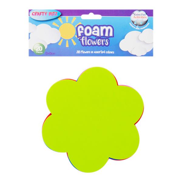 CRAFTY BITZ PKT.20 FOAM SHEETS - FLOWERS