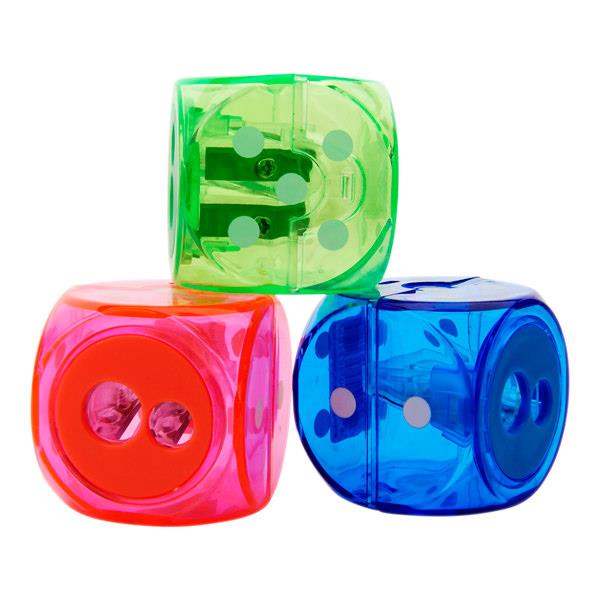 EMOTIONERY TWIN HOLE DICE SHARPENER 3 ASST. CDU