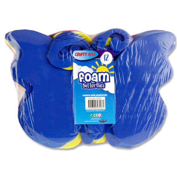 * CRAFTY BITZ PKT.12 FOAM SHAPES - BUTTERFLIES