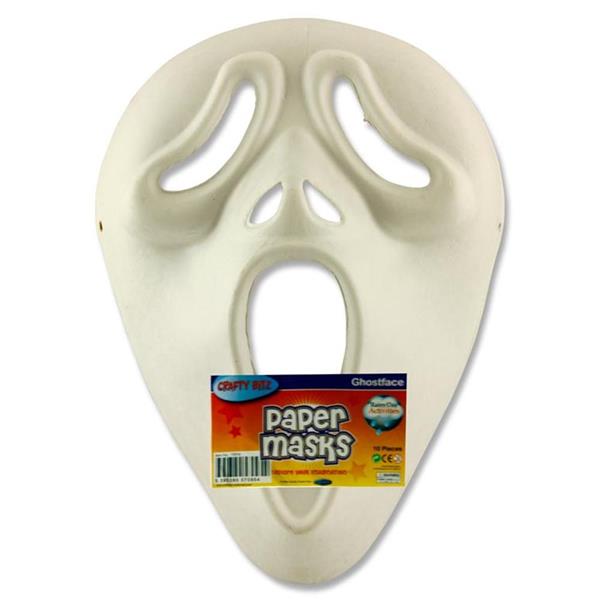 Crafty Bitz Pkt.10 Masks - Ghost