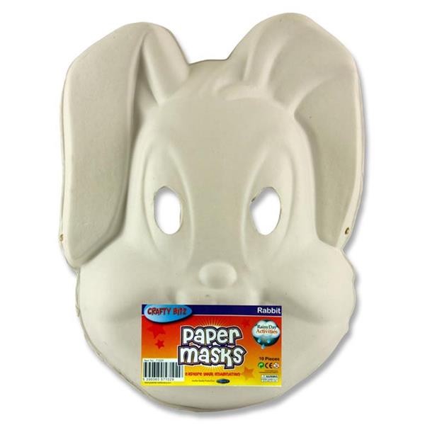 Crafty Bitz Pkt.10 Masks - Rabbit