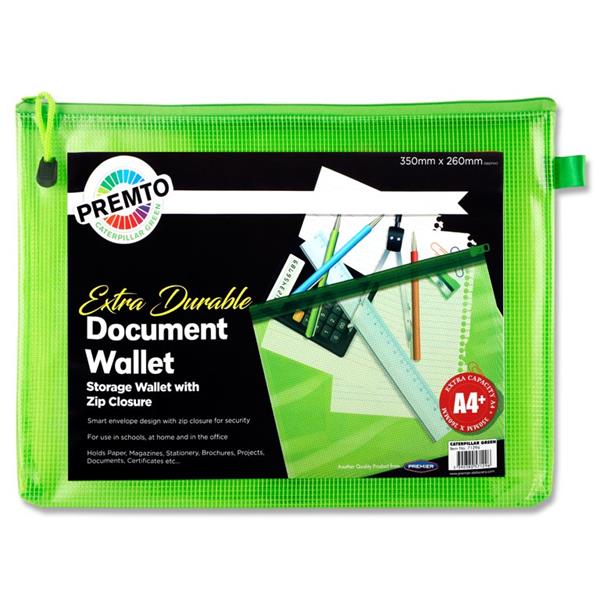 PREMTO A4+ EXTRA DURABLE MESH WALLET - CATERPILLAR GREEN