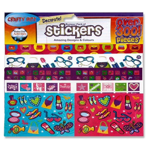 CRAFTY BITZ BUMPER PACK 300+ STICKERS 2 ASST.
