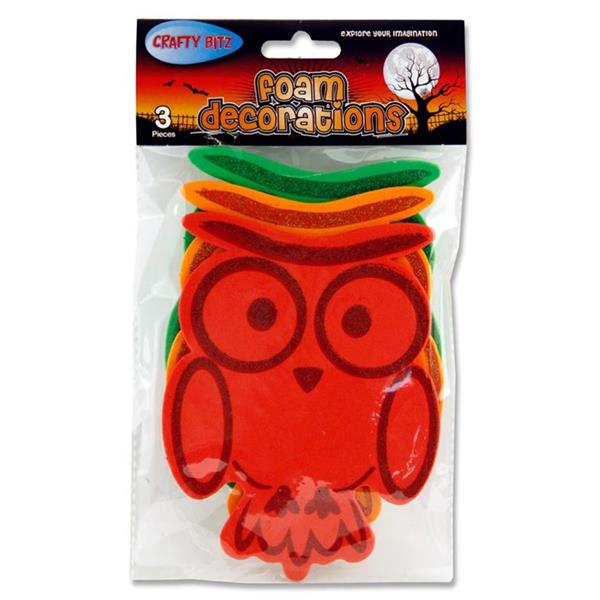 * CRAFTY BITZ PKT.3 FOAM DECORATIONS - OWLS