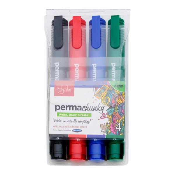 PROSCRIBE PKT.4 ASST PERMANENT MARKERS