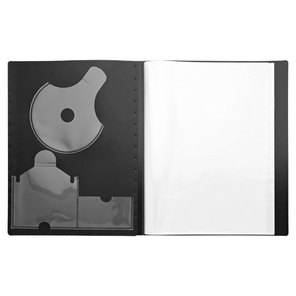 CONCEPT A4 40 POCKET PRESENTATION DISPLAY BOOK - BLACK