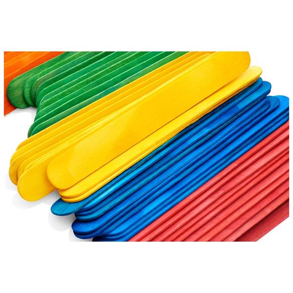 CRAFTY BITZ BAG 200 JUMBO LOLLIPOP STICKS - COLOURED