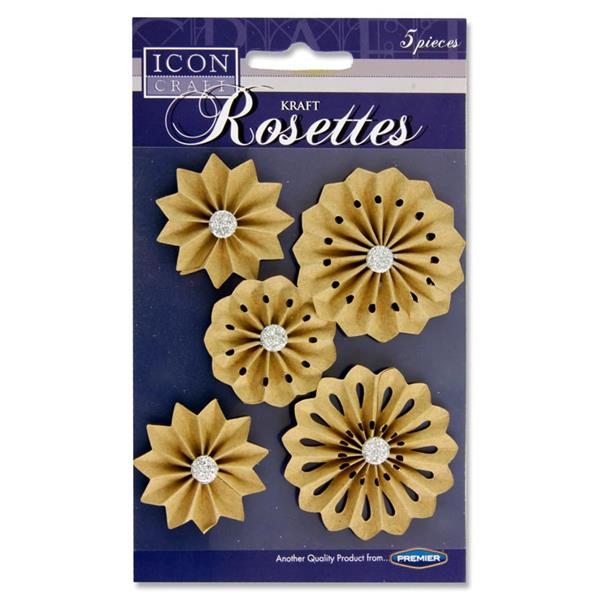 ICON CRAFT PKT.5 KRAFT ROSETTES
