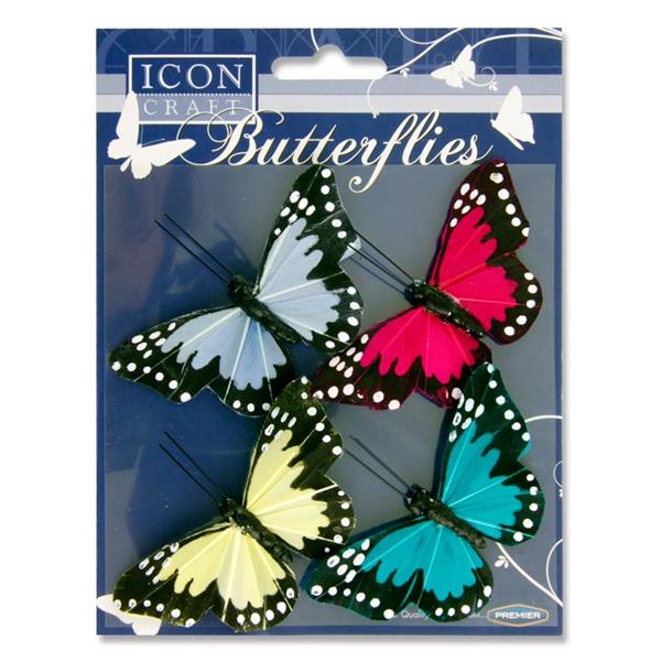 ICON CRAFT CARD 4 BUTTERFLY EMBELLISHMENTS