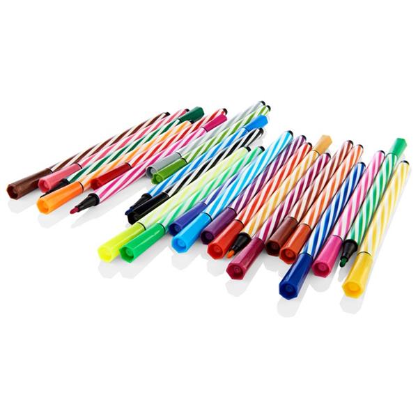WORLD OF COLOUR BOTTLE OF 24 ARTISTIC FIBRE TIP MARKER - 3 ASST.