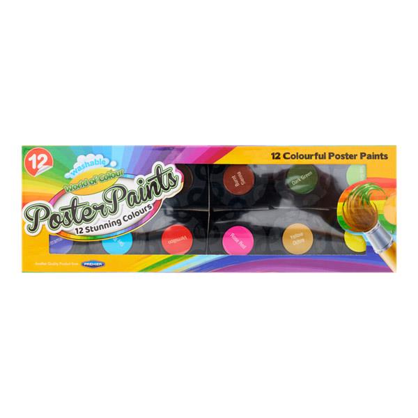 WORLD OF COLOUR BOX 12x15g POSTER PAINTS