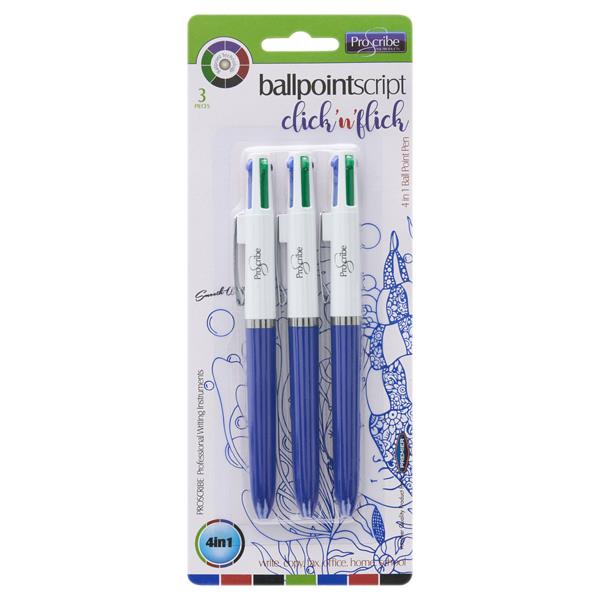 PROSCRIBE CARD 3 4-in1 BALLPOINT PENS