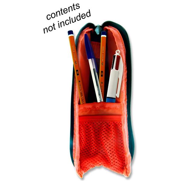PREMIER VERTICAL PENCIL CASE - RED 3D DOTS