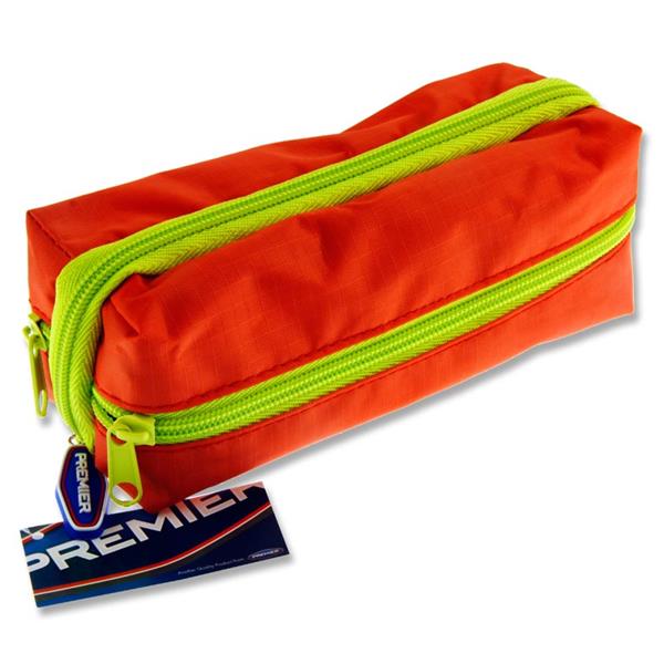 PREMIER PENCIL POUCH WITH 3 ZIPPERS - 3 ASST.