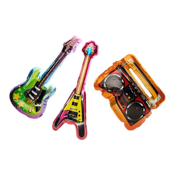 WHACKABLES PKT.3 20cm SELF-INFLATING MUSICAL INSTRUMENTS - ROCK STAR