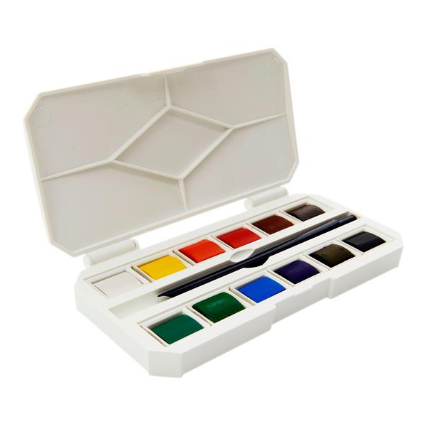 ICON 12 COLOUR WATERCOLOUR PALETTE W/BRUSH