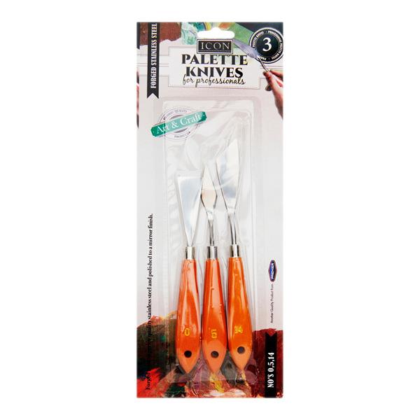 ICON SET OF 3 PALETTE KNIVES - No's 0514